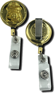 FBI Retractable ID reel metal ID card holder ID-013 - www.ChallengeCoinCreations.com