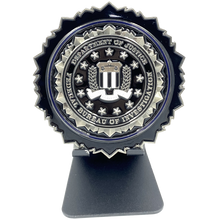 Load image into Gallery viewer, FBI Challenge Coin Special Agent Intel Analyst Federal Thin Blue Line EL9-005 - www.ChallengeCoinCreations.com