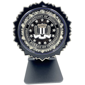FBI Challenge Coin Special Agent Intel Analyst Federal Thin Blue Line EL9-005 - www.ChallengeCoinCreations.com