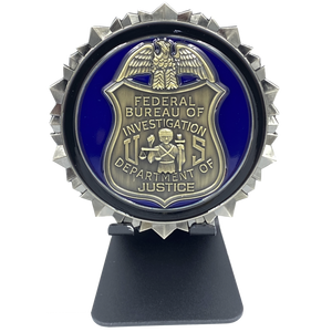 FBI Challenge Coin Special Agent Intel Analyst Federal Thin Blue Line EL9-005 - www.ChallengeCoinCreations.com