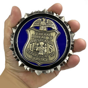 FBI Challenge Coin Special Agent Intel Analyst Federal Thin Blue Line EL9-005 - www.ChallengeCoinCreations.com