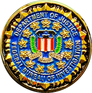 FBI lapel pin with deluxe locking safety clasp M-29 - www.ChallengeCoinCreations.com