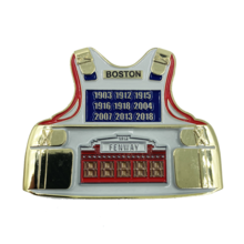 Load image into Gallery viewer, Fenway Park Boston Red Sox Police Challenge Coin Thin Blue Line Boston Strong medallion BB-004 - www.ChallengeCoinCreations.com