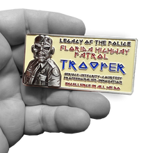 Load image into Gallery viewer, FHP Florida Highway Patrol State Police Zombie License Plate Challenge Coin BL2-009B