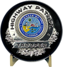 Load image into Gallery viewer, Tampa Bay Bucs FHP Trooper Police Florida Highway Patrol Buccaneers Special Event Security Detail Brady Ring Challenge Coin BL10-003 - www.ChallengeCoinCreations.com