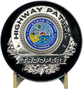 Tampa Bay Bucs FHP Trooper Police Florida Highway Patrol Buccaneers Special Event Security Detail Brady Ring Challenge Coin BL10-003 - www.ChallengeCoinCreations.com
