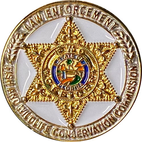 Florida Fish and Wildlife Conservation Commission Pin with deluxe spring loaded clasp Centers FWC Police CL2-14 - www.ChallengeCoinCreations.com