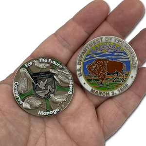 Fish and Wildlife Service FWL & FWS challenge coins DD-007 - www.ChallengeCoinCreations.com