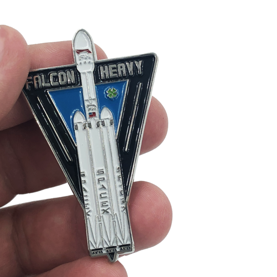 SpaceX Falcon Heavy Pin Space X FF-010 - www.ChallengeCoinCreations.com