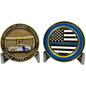 CBP HQ Headquarters CBP Officer Field Ops Agriculture Specialist cbpo Ronald Reagan Building Challenge Coin thin blue line EL7-007 - www.ChallengeCoinCreations.com