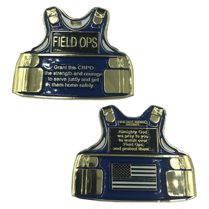 Field Operations Body Armor Field Ops CBP Challenge Coin J-014 - www.ChallengeCoinCreations.com