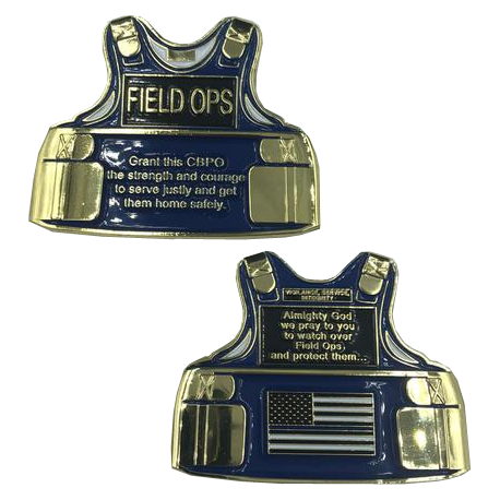 Field Operations Body Armor Field Ops CBP Challenge Coin J-014 - www.ChallengeCoinCreations.com