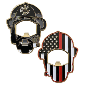 Firefighter Challenge Coin (Fireman First Responder) Bottle Opener I-017 - www.ChallengeCoinCreations.com