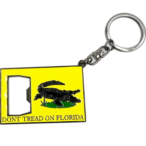 Don't Tread on Me Florida Flag Challenge Coin Bottle Opener Keychain Governor DeSantis Don't Tread on Florida EL12-011 KC-032