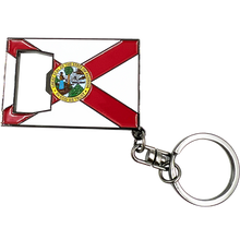 Load image into Gallery viewer, Don&#39;t Tread on Me Florida Flag Challenge Coin Bottle Opener Keychain Governor DeSantis Don&#39;t Tread on Florida EL12-011 KC-032