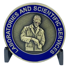 Load image into Gallery viewer, CBP Forensics Scientist Laboratories and Scientific Services Border Patrol Field Operations AMO Challenge Coin DL7-06 - www.ChallengeCoinCreations.com