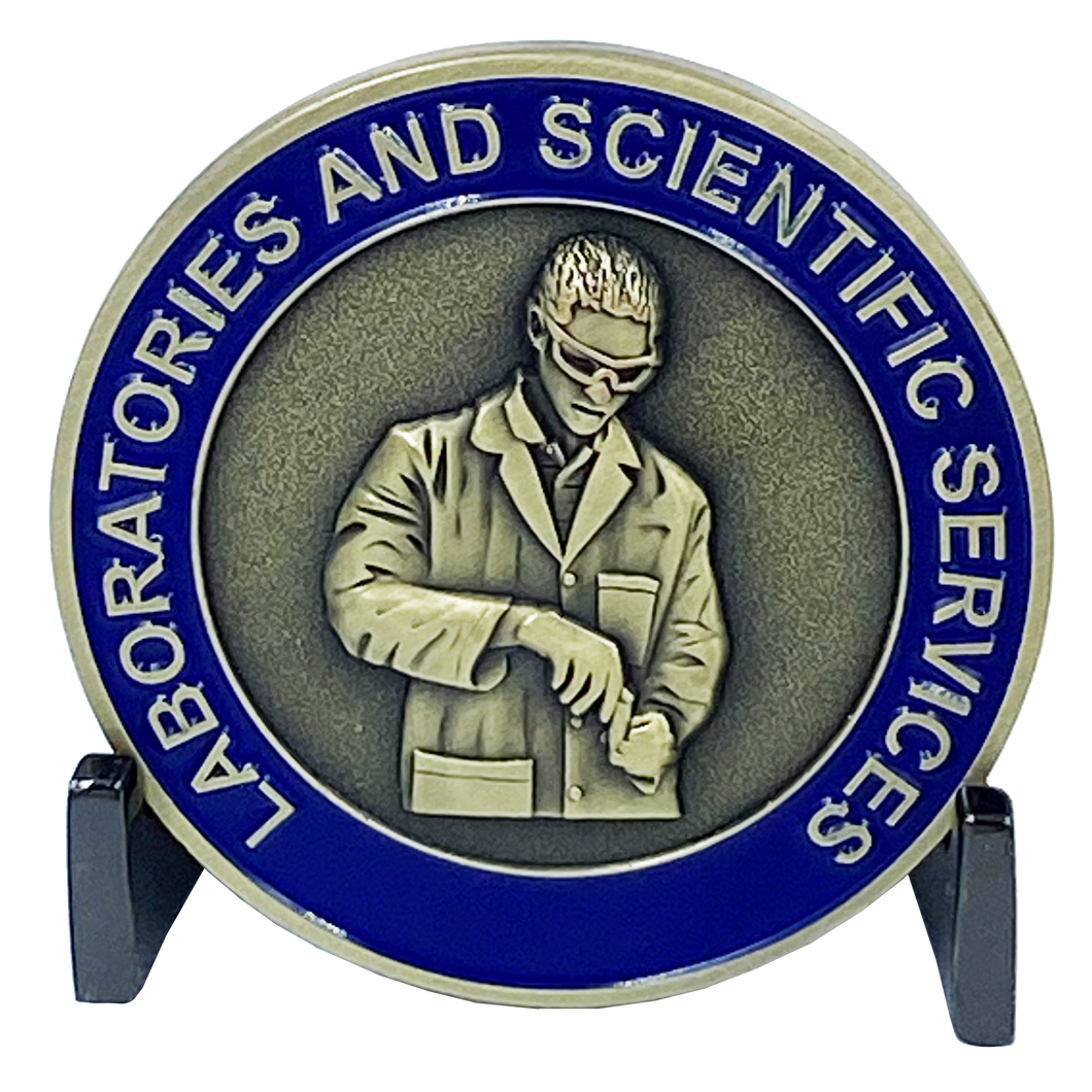 CBP Forensics Scientist Laboratories and Scientific Services Border Patrol Field Operations AMO Challenge Coin DL7-06 - www.ChallengeCoinCreations.com