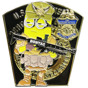 Border Patrol Agent Bortac Operator CBP BPA Thin Green Line Challenge Coin BL14-007 - www.ChallengeCoinCreations.com