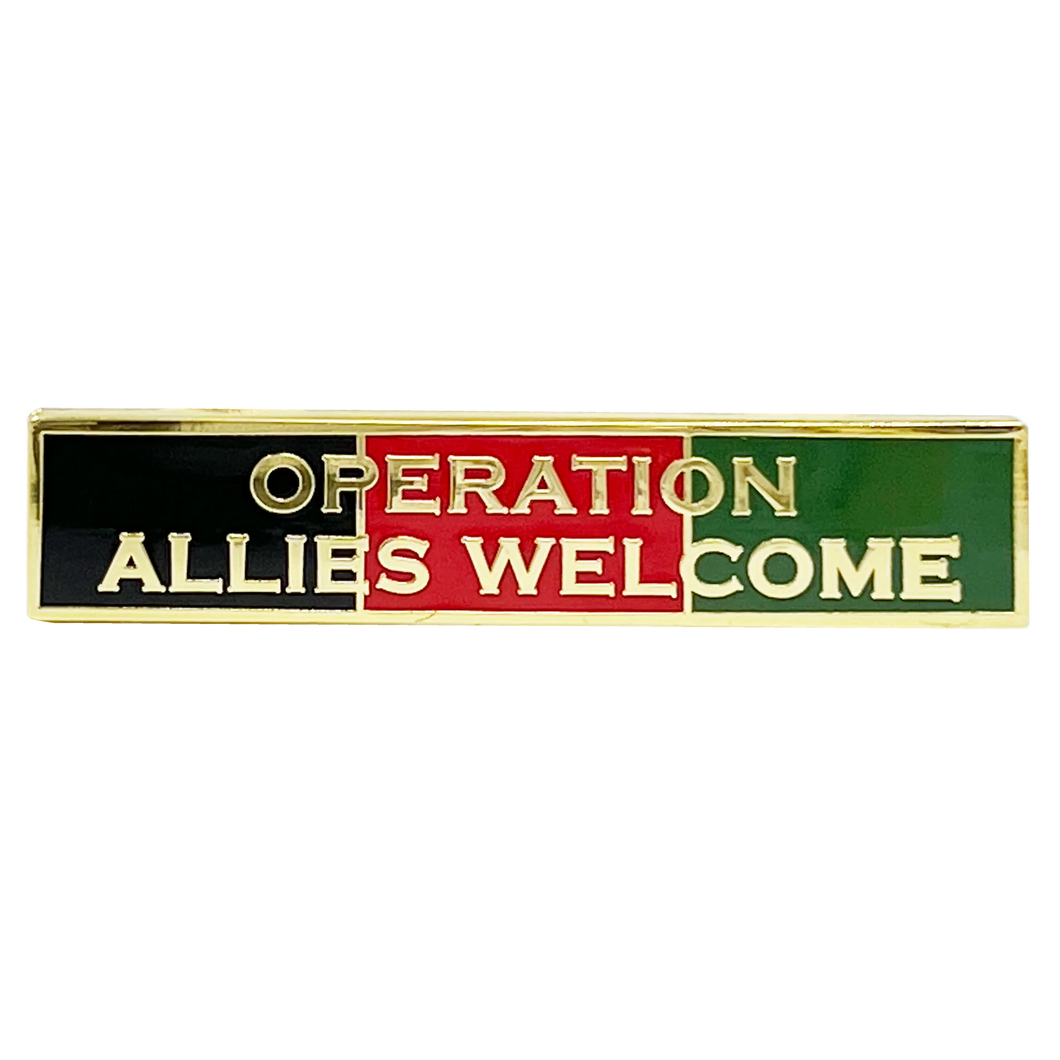 Operation Allies Freedom AFGHAN Unit Citation Commendation Bar Pin Police CBP EL13-005 P-160