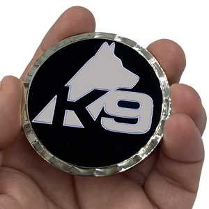 K9 Thin Gray Line Challenge Coin Fist Paw Bump Corrections Correctional Officer CO Police BB-014 - www.ChallengeCoinCreations.com