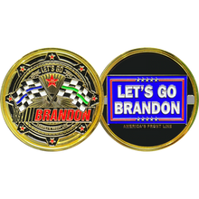 Load image into Gallery viewer, Let&#39;s Go Brandon Thin Gray Line Corrections CO Correctional Officer version Challenge Coin Honor First MAGA Trump 2024 GL3-008