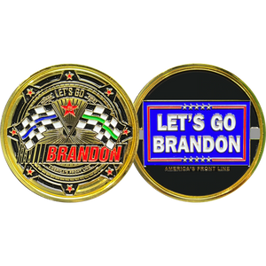 Let's Go Brandon Thin Gray Line Corrections CO Correctional Officer version Challenge Coin Honor First MAGA Trump 2024 GL3-008