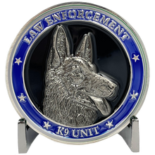 Load image into Gallery viewer, K9 Correctional Officer Coin CO Corrections Police Narcotics Tracking Explosives Thin Gray Line jail prison EL4-004