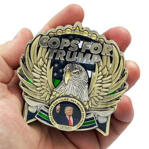 COPS for TRUMP 45th President Donald J. Trump MAGA CBP BORDER PATROL AGENT Deputy Sheriff BPA Thin GREEN Line Mount Rushmore St. Michael White House American Flag EL5-016