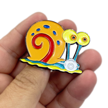 Load image into Gallery viewer, Gary the Snail Mask Pin inspired by Sponge Bob EE-017 - www.ChallengeCoinCreations.com