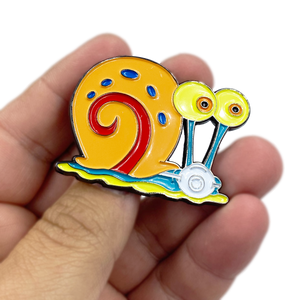 Gary the Snail Mask Pin inspired by Sponge Bob EE-017 - www.ChallengeCoinCreations.com