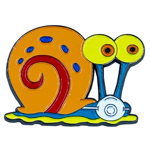 Gary the Snail Mask Pin inspired by Sponge Bob EE-017 - www.ChallengeCoinCreations.com