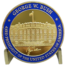 Load image into Gallery viewer, 43rd President George W. Bush Challenge Coin White House POTUS G.W. Bush coin EL8-01 - www.ChallengeCoinCreations.com