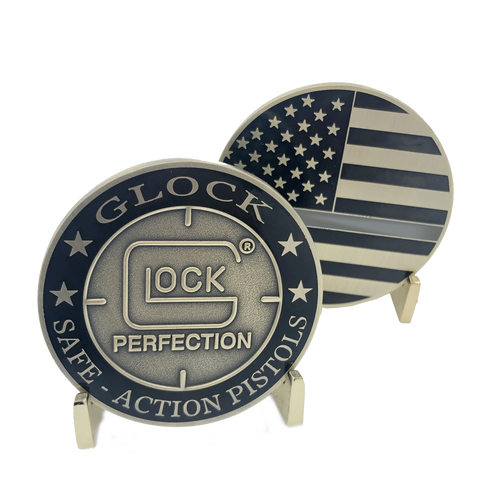 Glock inspired Thin Gray Line Corrections CO Correctional Officer Challenge Coin CL15-12 - www.ChallengeCoinCreations.com