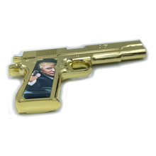 Load image into Gallery viewer, GOLD President Donald J. Trump MAGA Promises Kept 45 ACP Challenge Coin Medallion BL3-016 - www.ChallengeCoinCreations.com