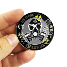 Load image into Gallery viewer, Statue of Liberty Thin Gray Line Correctional Officer Biohazard Pandemic Challenge Coin CO Corrections SERT RRT GL1-010 - www.ChallengeCoinCreations.com