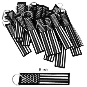 Thin Gray Line Correctional Officer Flag Law Enforcement Keychain or Luggage Tag or zipper pull CO Corrections CC-001 LKC-01 - www.ChallengeCoinCreations.com