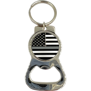 Thin Gray Line flag Correctional Officer Keychain Bottle Opener CO Corrections KCB-001-C KC-034B