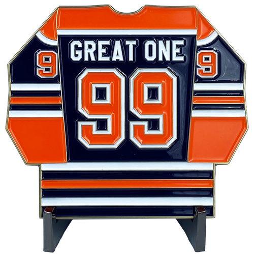 The Great One Challenge Coin Inspired by Wayne Gretzky 99 Edmonton Jersey USA Canada DL11-08 - www.ChallengeCoinCreations.com