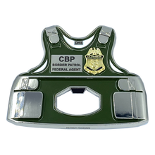 Load image into Gallery viewer, Border Patrol Prayer Bottle Opener Body Armor Ballistic Vest Challenge Coin Agent BPA DL5-10 - www.ChallengeCoinCreations.com