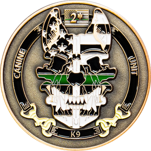 Border Patrol Agent Canine Enforcement K9 Thin Green Line Challenge Coin CBP BPA GL11-003
