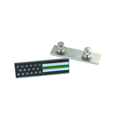 Thin Green Line U.S. Flag Commendation Bar Pin Border Patrol Security Military Army Marines P-014 - www.ChallengeCoinCreations.com