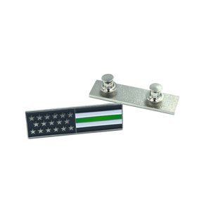 Thin Green Line U.S. Flag Commendation Bar Pin Border Patrol Security Military Army Marines P-014 - www.ChallengeCoinCreations.com