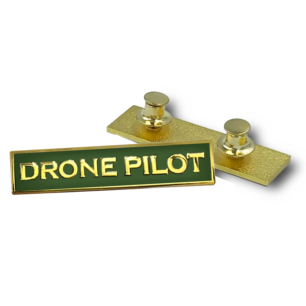 DRONE PILOT Green Commendation Bar Pin Border Patrol Security Military Army Marines PBX-003-F P-188A