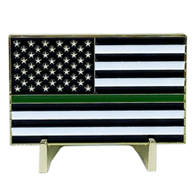 Load image into Gallery viewer, Home is Where the Border Patrol Sends Us Thin Green Line CBP Challenge Coin DL7-02 - www.ChallengeCoinCreations.com