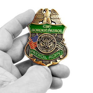 CBP Border Patrol Agent Thin Green Line Flag Challenge Coin BPA Proverbs 28:1 Lion GL5-001