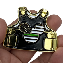 Load image into Gallery viewer, Mickey inspired Thin Green Line Border Patrol Sheriff Army Marines Mouse Body Armor Challenge Coin DL7-03 MR-015 - www.ChallengeCoinCreations.com