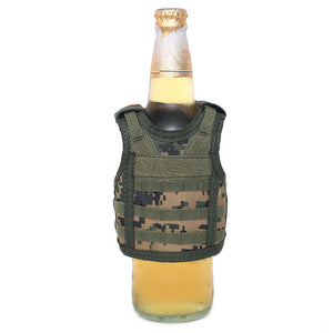 Tactical Beer Water Soda Bottle Can Vest with Hook and Loop FREE USA SHIPPING SHIPS FROM USA