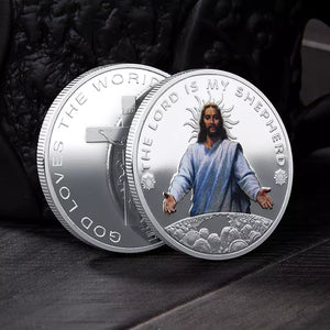 God Jesus Loves the World Lord Is My Shepherd Christ the Redeemer Medallion Challenge Coin Free USA Shipping EL7-001A-C