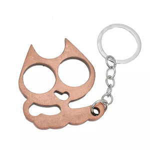 Metal Pretty Kitty Cat  Keychain Touch Free Door Opener (No Bottle Opener)