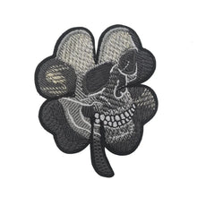 Load image into Gallery viewer, 4 Leaf Clover Skull Lucky Irish St paddy Patricks Day Hook and Loop Morale Patch FREE USA SHIPPING SHIPS FROM USA PAT-593 594 595